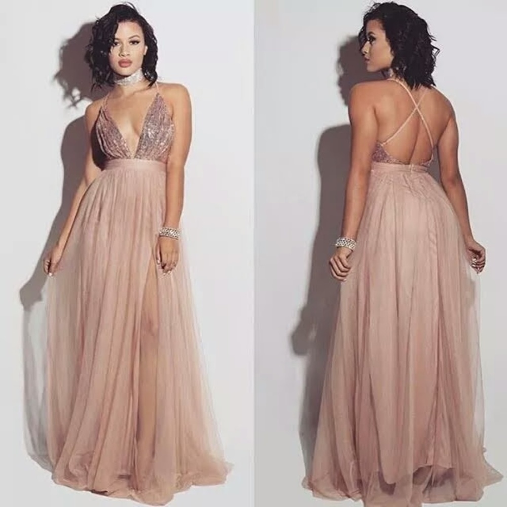 Bella Sequin Dress - RoseGold